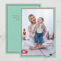 Big heart with modern design photocard