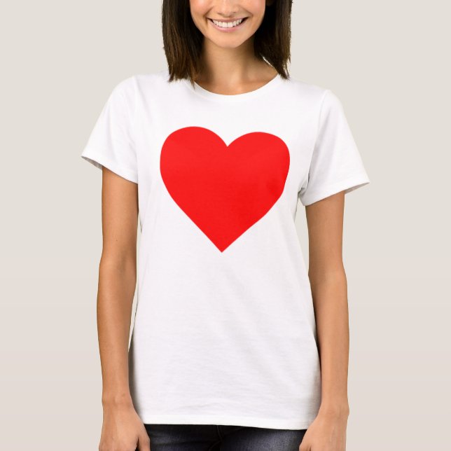 BIG HEART women's long sleeved white t-shirt (Front)
