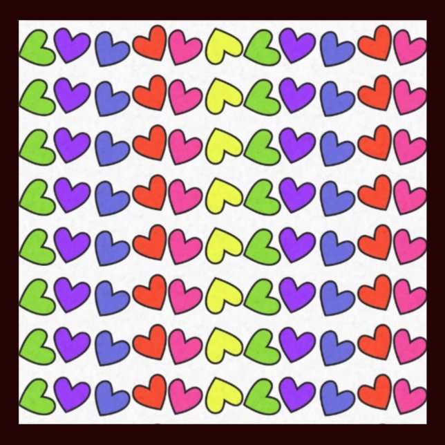 Big Hearts in Rainbow Colours Tissue Paper (Creator Uploaded)