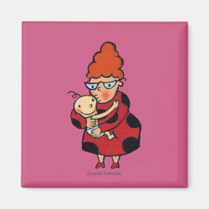 Big Hello Hugs from Auntie in Red Magnet