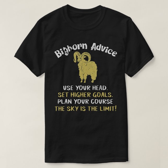 Big Horn Sheep Art - Big Horned Sheep - Bighorn Sh T-Shirt (Design Front)