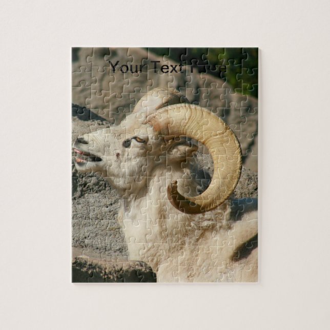 Big Horn Sheep Laughing Jigsaw Puzzle (Vertical)