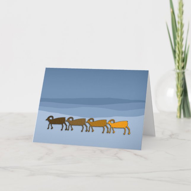 Big Horn Sheep Petroglyph Card (Front)