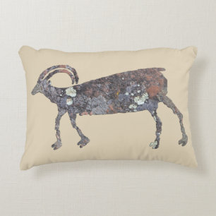 Big Horn Sheep Petroglyph Decorative Cushion