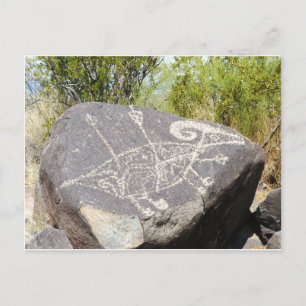 Big horn sheep petroglyph postcard