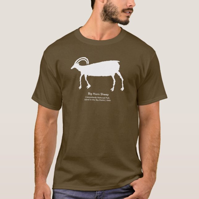 Big Horn Sheep Petroglyph T-Shirt (Front)