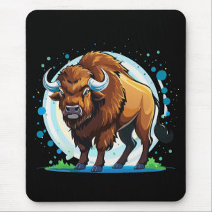 big horned bison mouse pad