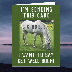 Big Horse Get Well Soon Card