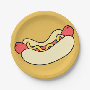 Big Hot Dog Paper Plates