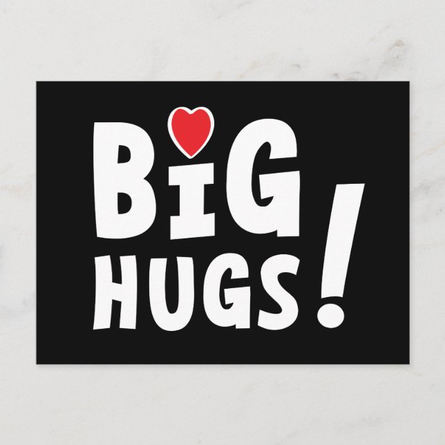 Big hug. Beterschapskaart of voor Valentijnsdag Postcard (Front)