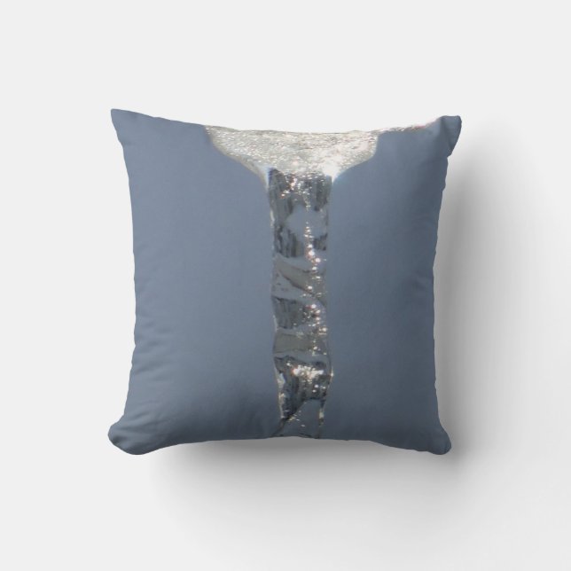 Big Icicle In Blue Sky Throw Pillow (Front)