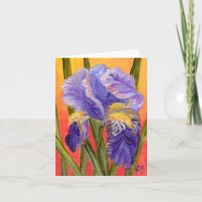 'Big Iris' Greeting Card (Front)