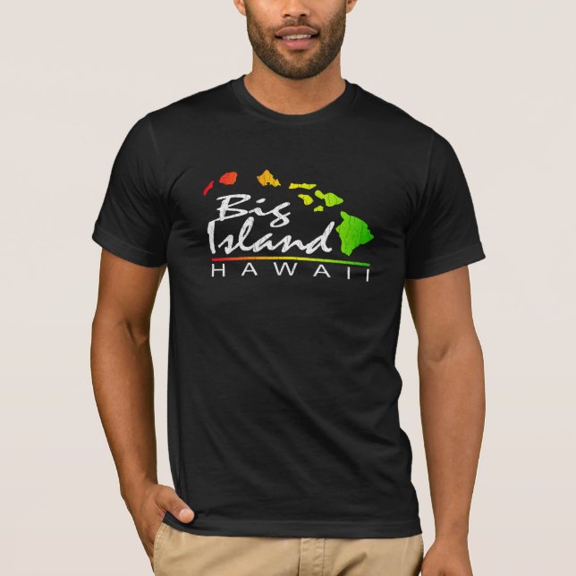 BIG ISLAND Hawaii (Distressed Design) T-Shirt (Front)
