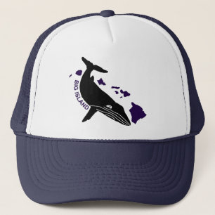 Big Island - Hawaii Purple Islands Humpback Trucker Hat