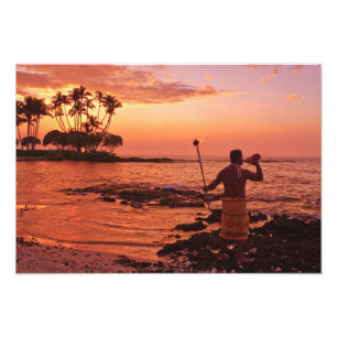 Big Island, Hawaii. Sunset, Big Island Hawaii. Photo Print