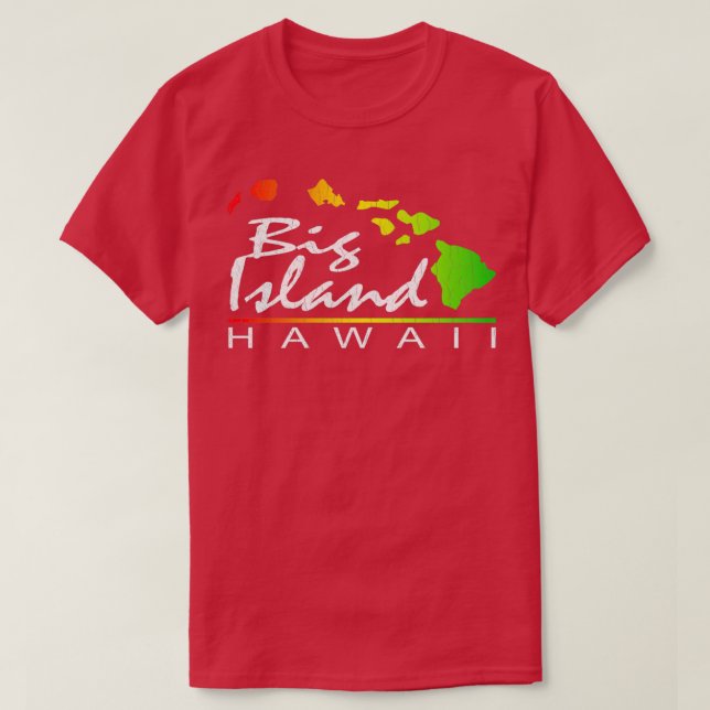 Big Island Hawaii vintage distressed design T-Shirt (Design Front)