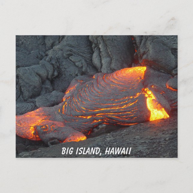 Big Island Lava Flow Postcard (Front)
