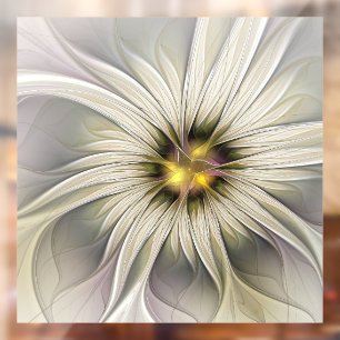 Big Ivory Flower, Abstract Modern Fractal Art