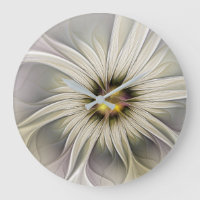 Big Ivory Flower, Abstract Modern Fractal Art