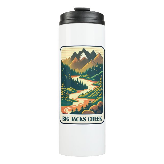 Big Jacks Creek Idaho Colours Thermal Tumbler (Front)