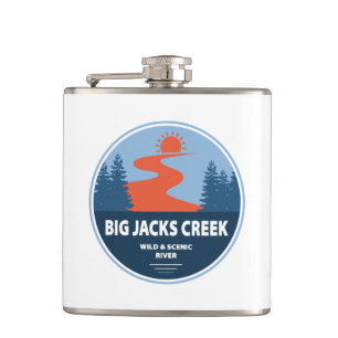 Big Jacks Creek Wild And Scenic River Idaho Hip Flask
