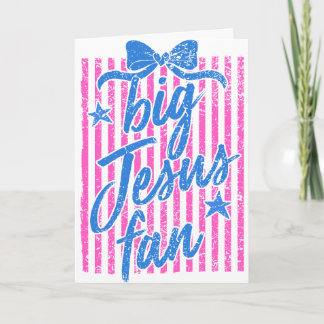 Big Jesus Fan Greeting Card