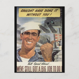Big Job To Do World War 2 Postcard