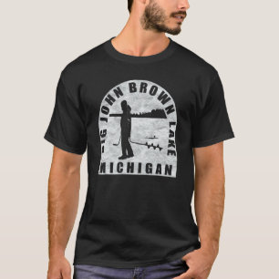 Big John Brown Lake Ice Fishing Michigan T-Shirt