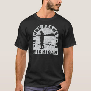 Big John Brown Lake Ice Fishing Michigan   T-Shirt