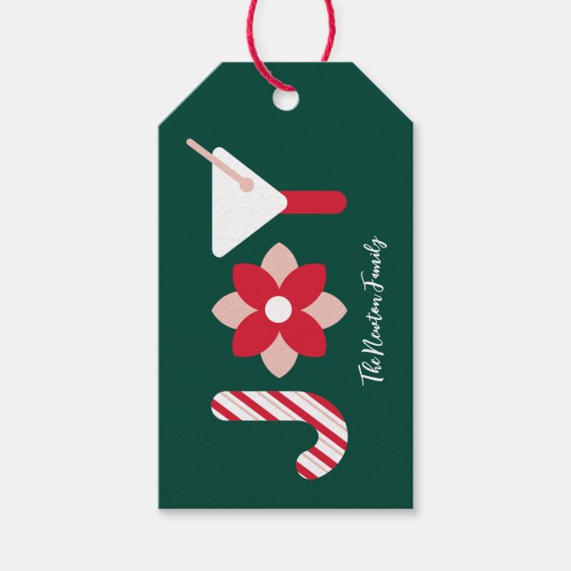 Big Joy Pine Green Gift Tag (Front)