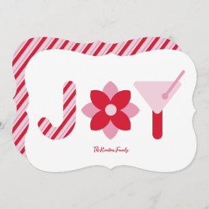 Big Joy Red and Pink Holiday Card