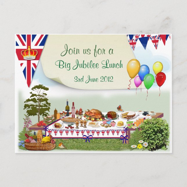 Big Jubilee Lunch Invitation ~ Postcard # 3 (Front)