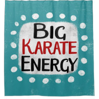 Big Karate Energy Shower Curtain