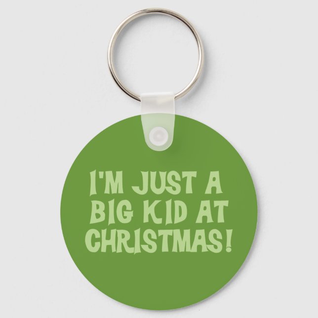 Big Kid at Christmas Tshirts and Gifts Key Ring (Front)