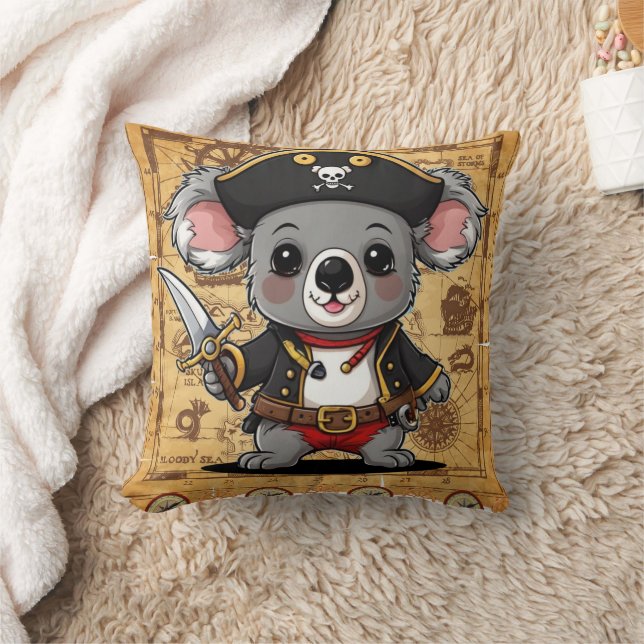 Big Koala Pirate Print  Cushion (Blanket)