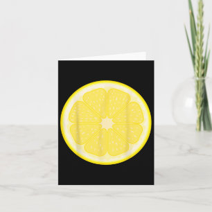 Big Lemon Sliced Costume Cute Easy Fruit Halloween Card