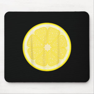 Big Lemon Sliced Costume Cute Easy Fruit Halloween Mouse Pad