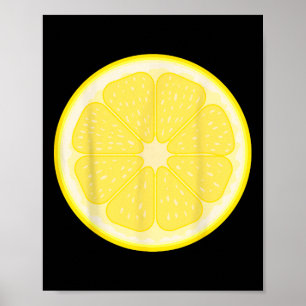 Big Lemon Sliced Costume Cute Easy Fruit Halloween Poster