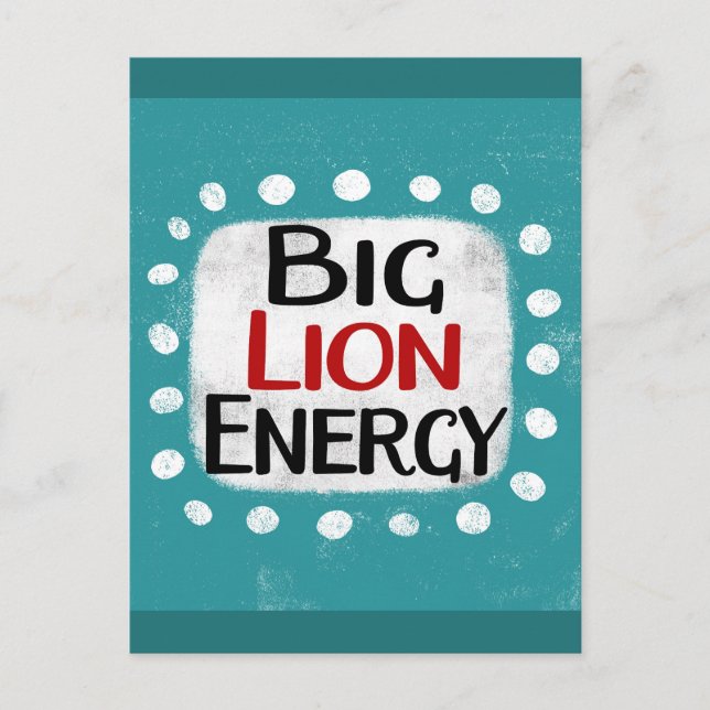 Big Lion Energy Postcard (Front)