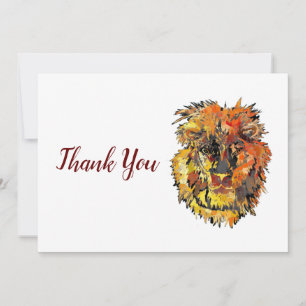 Big Lion Thank You Card