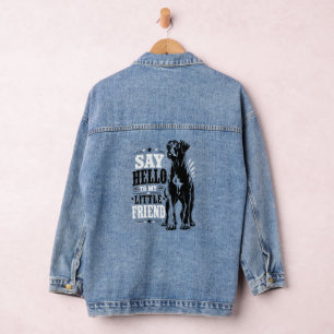 Big little Friend Great Dane Fun Denim Jacket