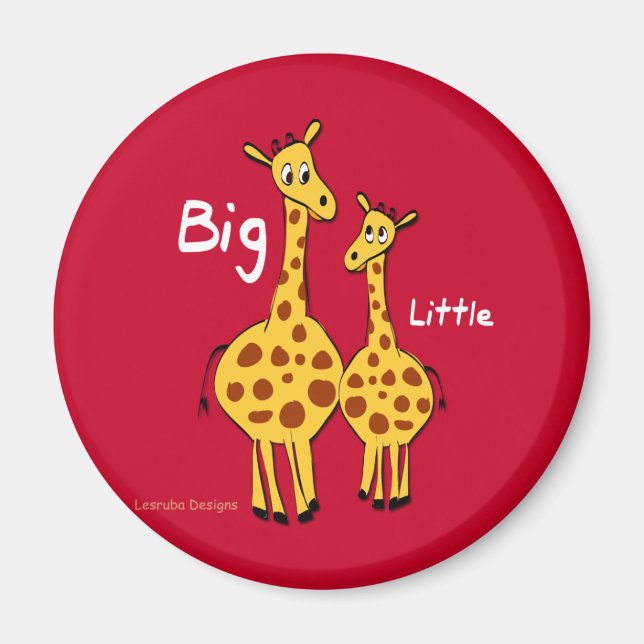 Big Little Giraffe Magnet (Front)