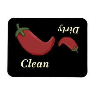 Big & Little Red Peppers Dishwasher Magnet