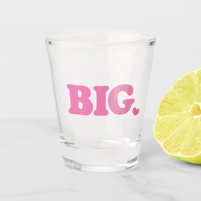 Big Little Sorority Retro  Shot Glass (Front)