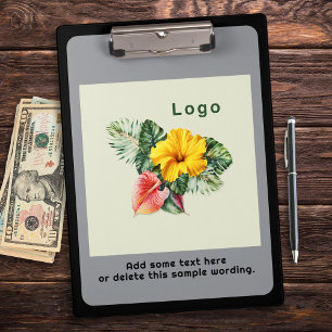 Big Logo Company Brand Grey Clipboard