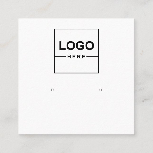 Big Logo Jewellery Earring Display Business Card (Front)