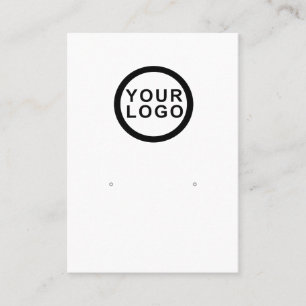 Big Logo Minimal Jewelry Earring Display Business Card