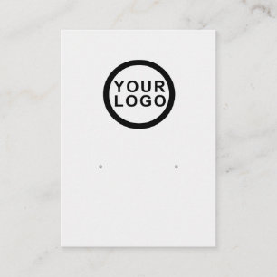 Big Logo Minimal Jewelry Earring Display Business Card