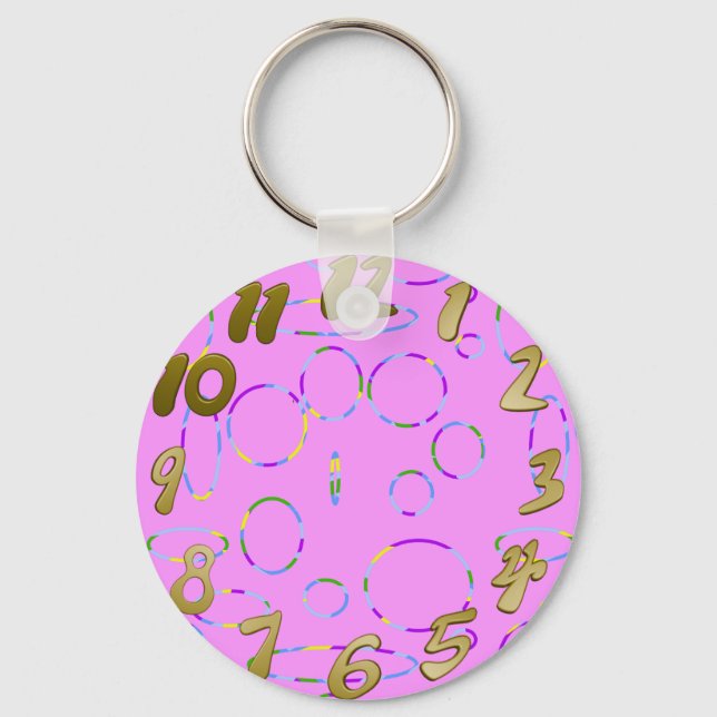 Big Loops on Pink Apple Watch Band Keychain (Front)