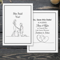 Big love. Big day. Save the date. Black Border